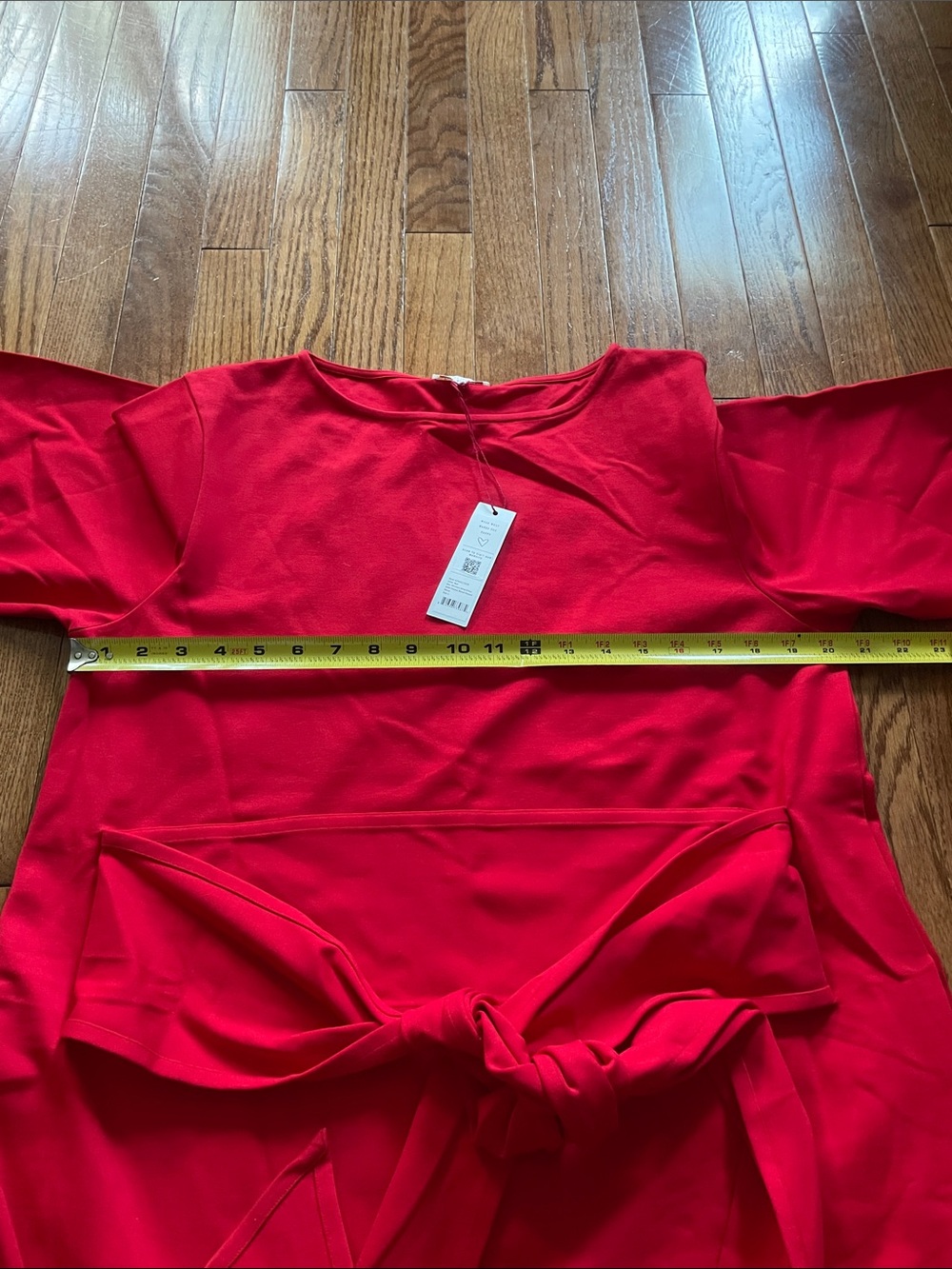 Frances Valentine Red Whitney Wrap Dress Women’s Sz Large NWT - Picture 9 of 16